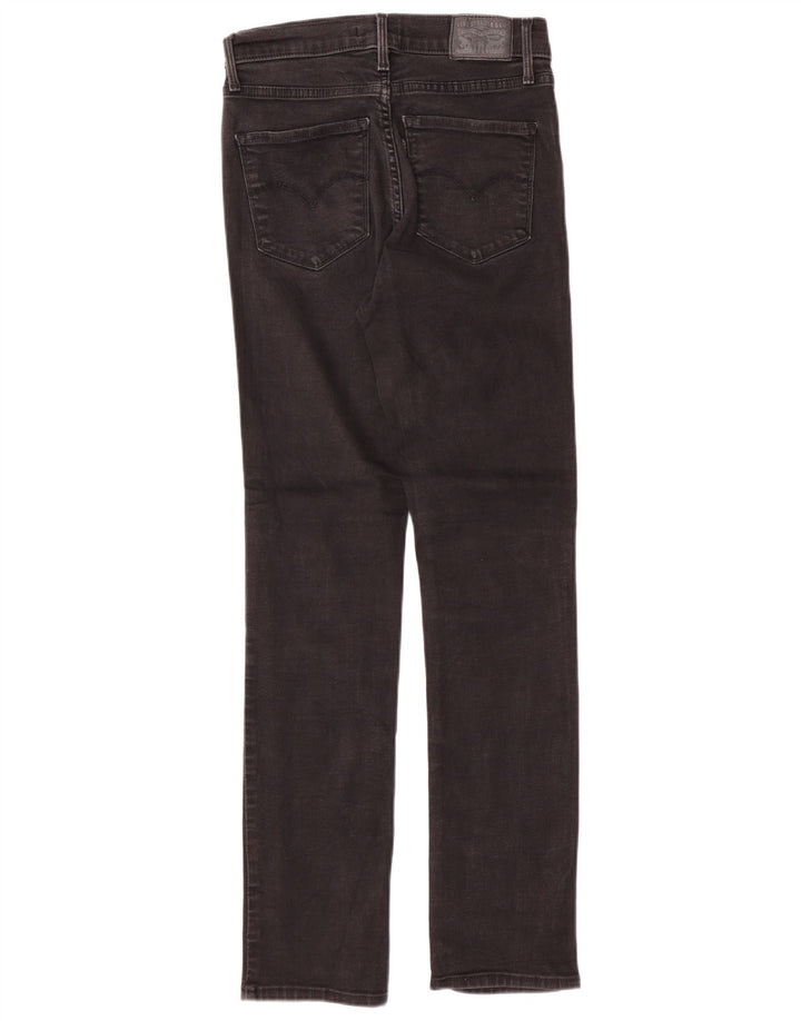 LEVI'S Womens 312 Shaping Slim Jeans W26 L30 Black Cotton