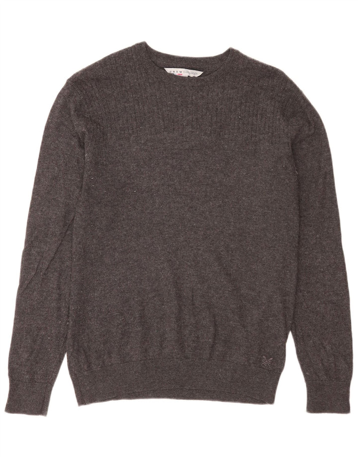 Crew Clothing Mens Boat Neck Jumper Sweater Medium Grey Nylon