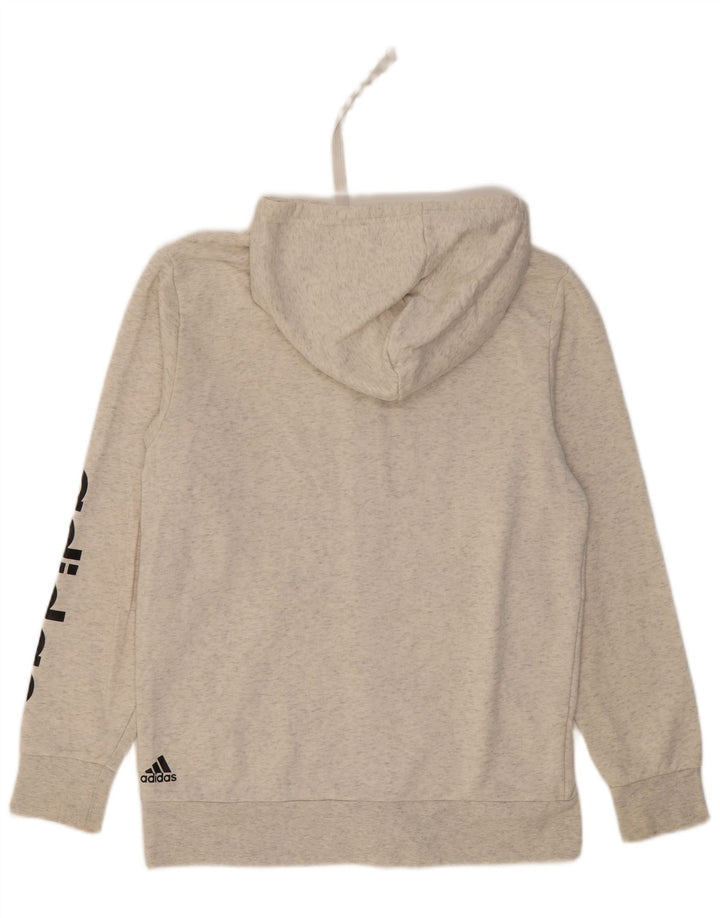 ADIDAS Mens Graphic Zip Hoodie Sweater Medium Grey Cotton