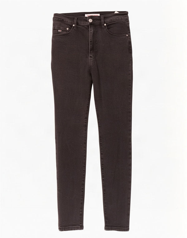Damskie jeansy Tommy Hilfiger Sylvia z wysokim stanem, super obcisłe W31 L30 czarne