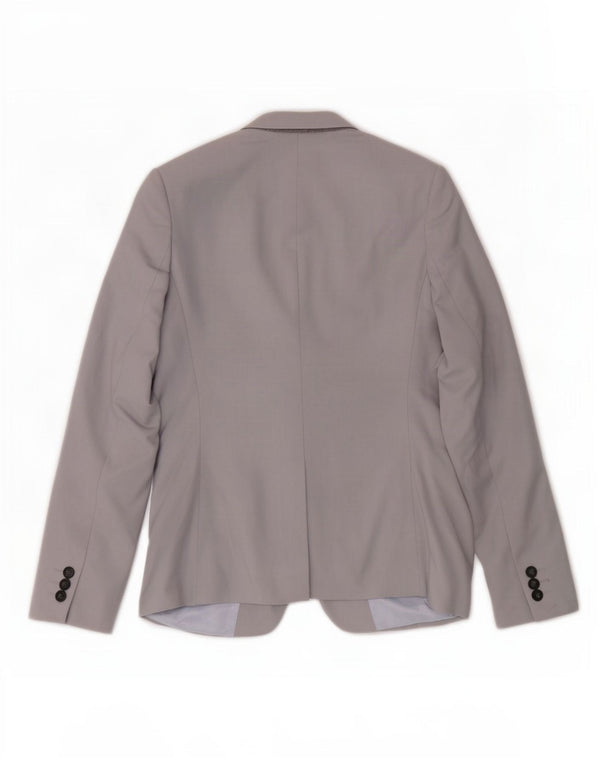 Giacca blazer da donna a 1 bottone Topshop UK 8 piccola poliestere grigio