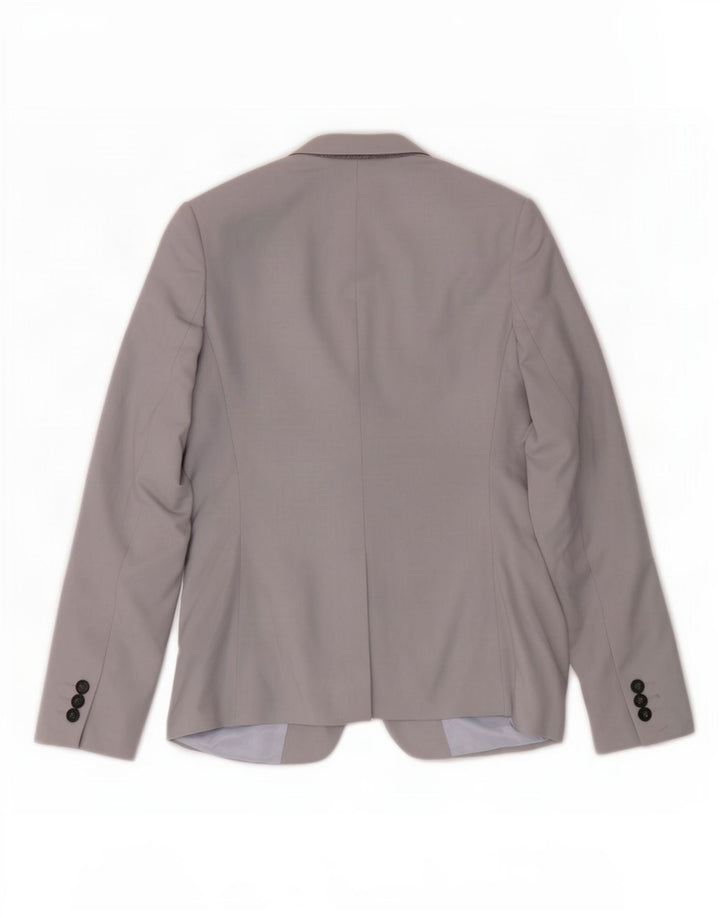 Topshop Damen-Blazer mit 1 Knopf, Gr. 8, Grau, Polyester