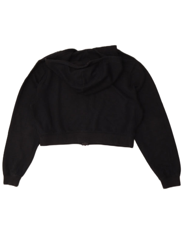 Nike Womens Crop Oversized hættetrøje med lynlås UK 6 XS Sort