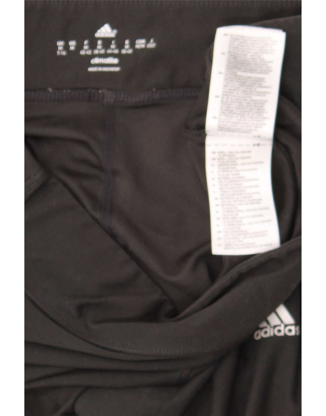 Adidas Womens Graphic Leggings UK 12 W30 L25 Black Polyester