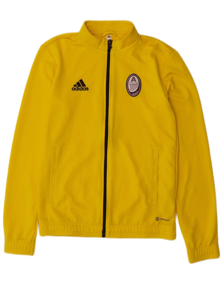 ADIDAS Mens Aeroready Tracksuit Top Jacket Small Yellow Polyester