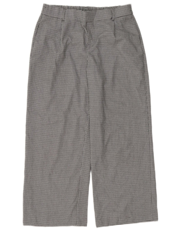 Zara Γυναικείο Trafaluc Cropped Παντελόνι Medium W28 L25 Black Houndstooth
