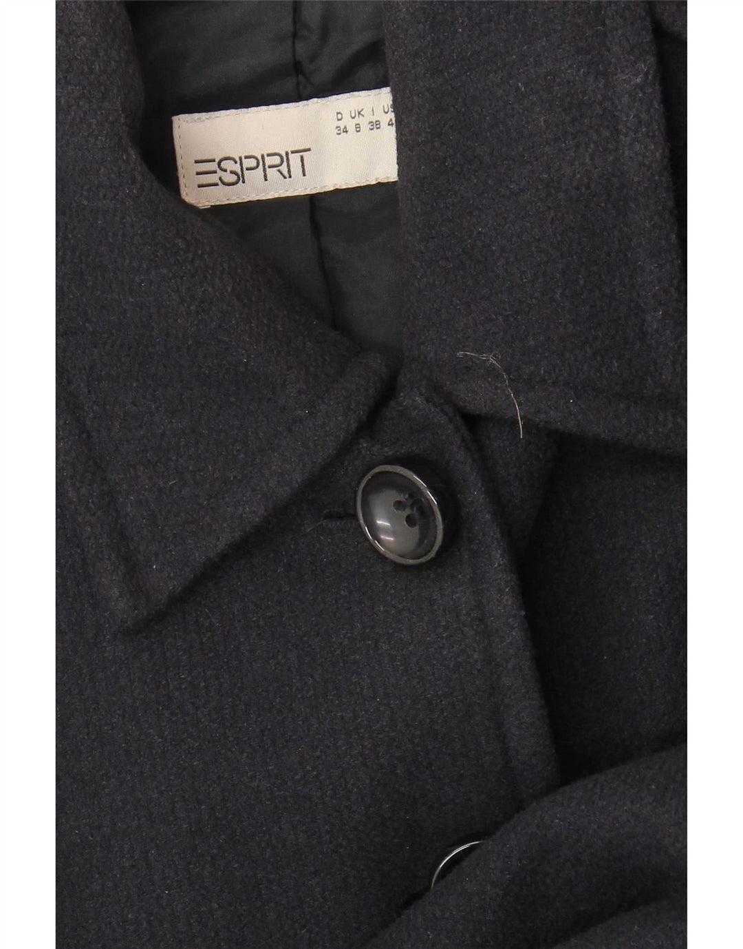 Abrigo Esprit para mujer UK 8 Small Azul marino Algodón