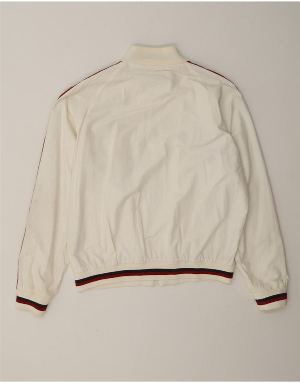 WPM Herre Wildcats Graphic Bomber Jacket UK 40 Large White Colourblock