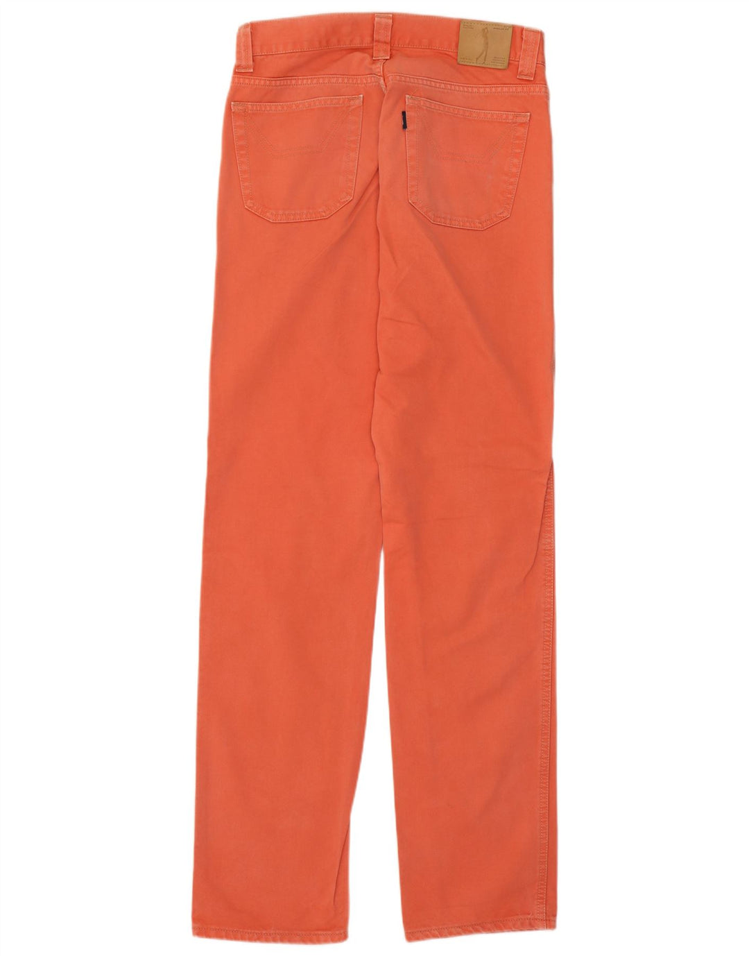 Jeckerson Mens Straight Jeans W32 L33 Orange Cotton