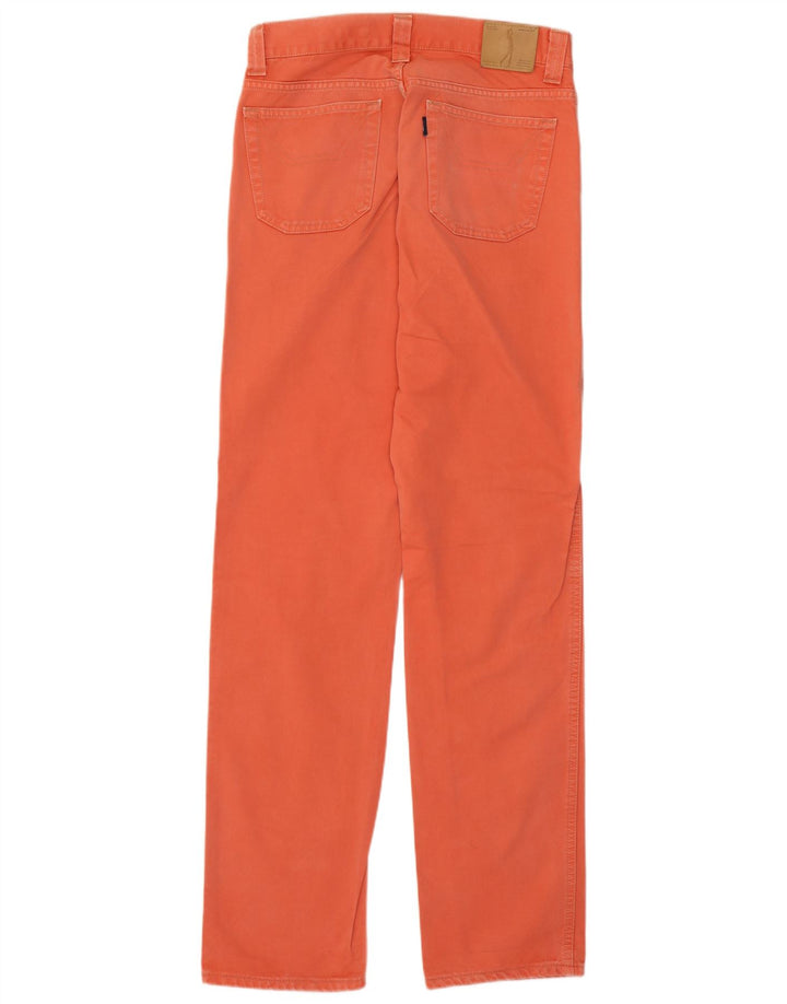 Jeckerson Mens Straight Jeans W32 L33 Orange Cotton