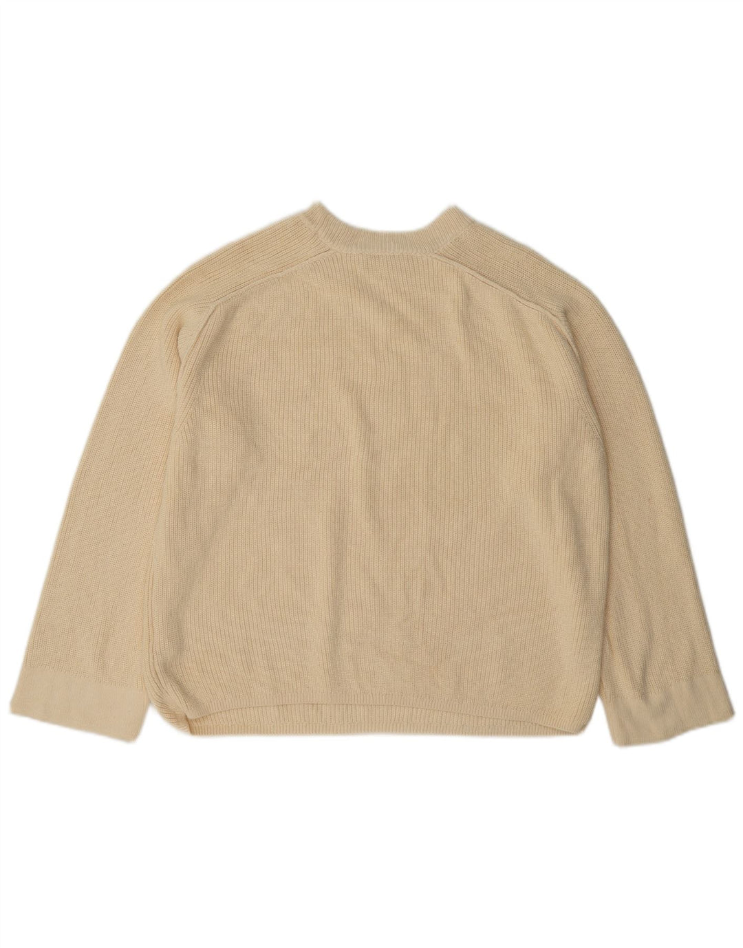 Tommy Hilfiger Womens Crew Neck Jumper Sweater UK 14 Medium Off White