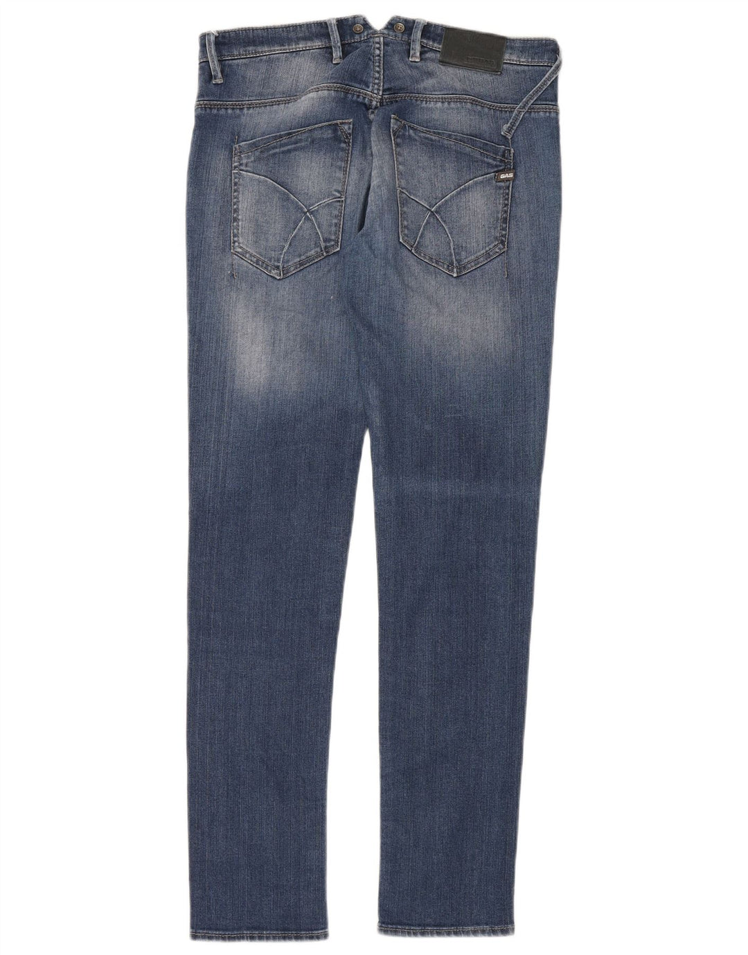 Gas Womens Slim Jeans W26 L30 Blue Cotton