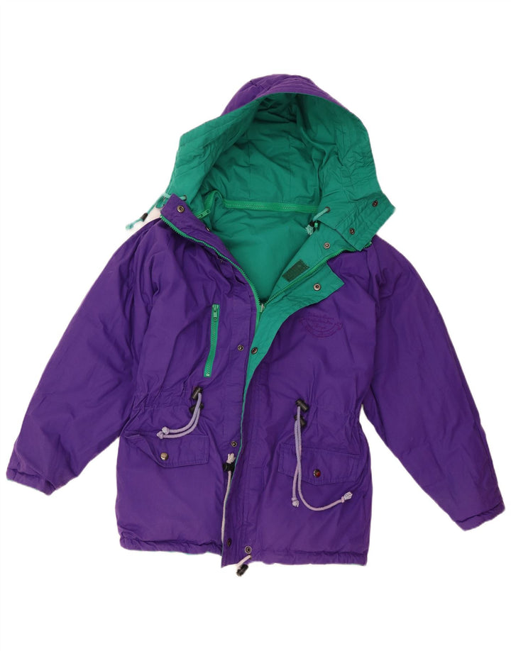 Brugi Boys Reversible Hooded Padded Jacket 13-14 Years Purple Polyester
