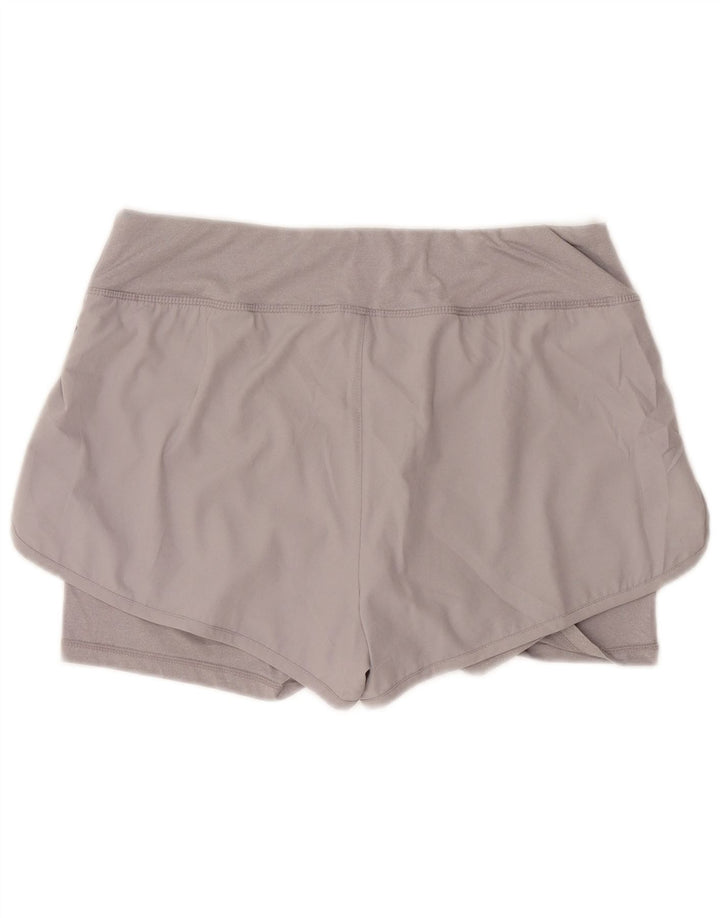 Reebok Womens Sport Shorts UK 16 Large Grey Polyester