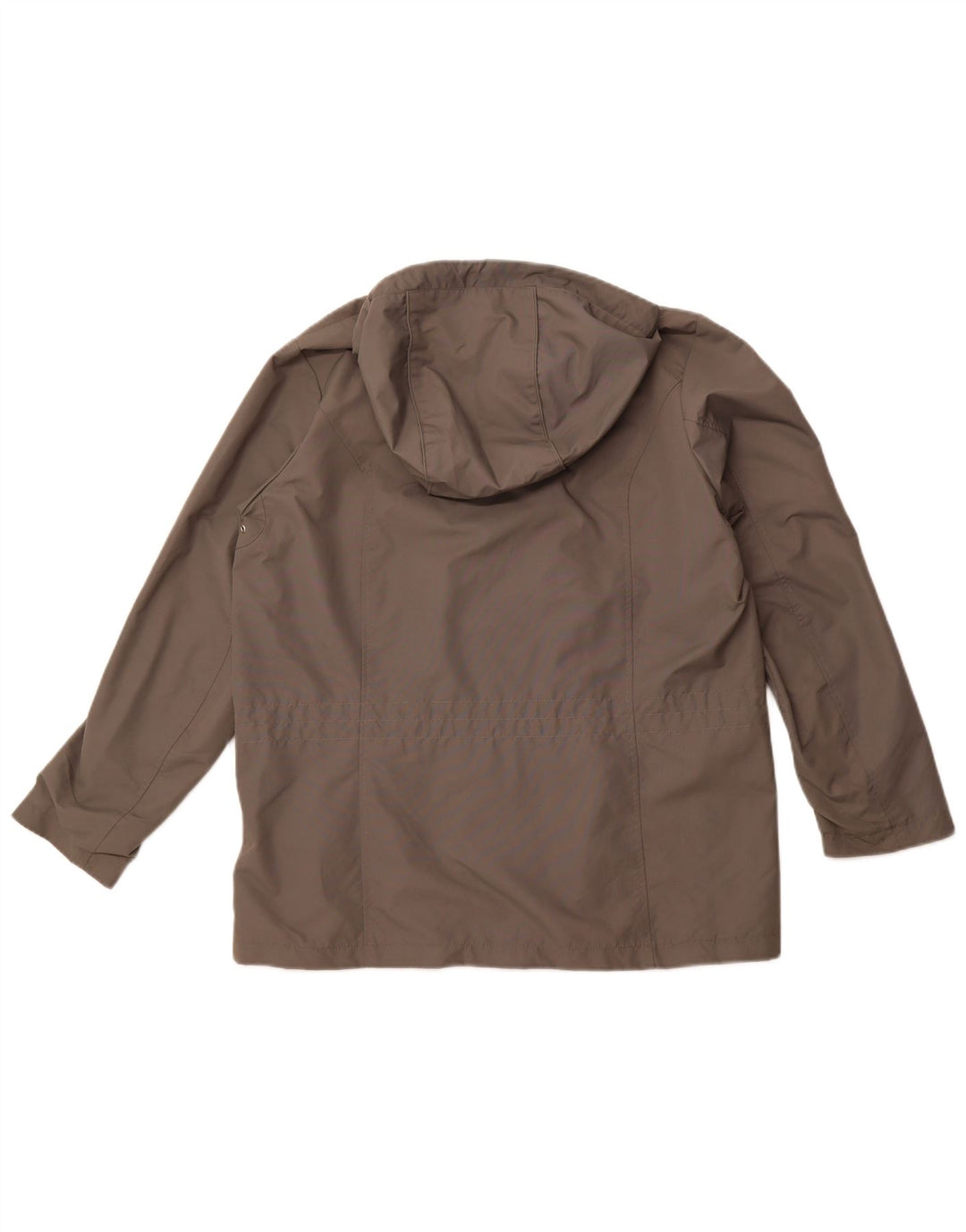 BRUGI Womens Hooded Rain Jacket UK 18 XL Grey Polyamide