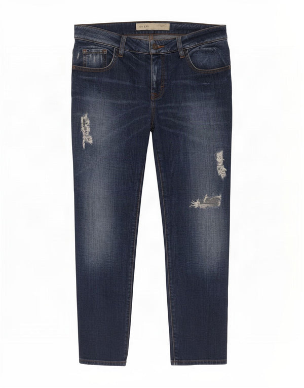 Guess Мужские потертые узкие джинсы W27 L28 синие