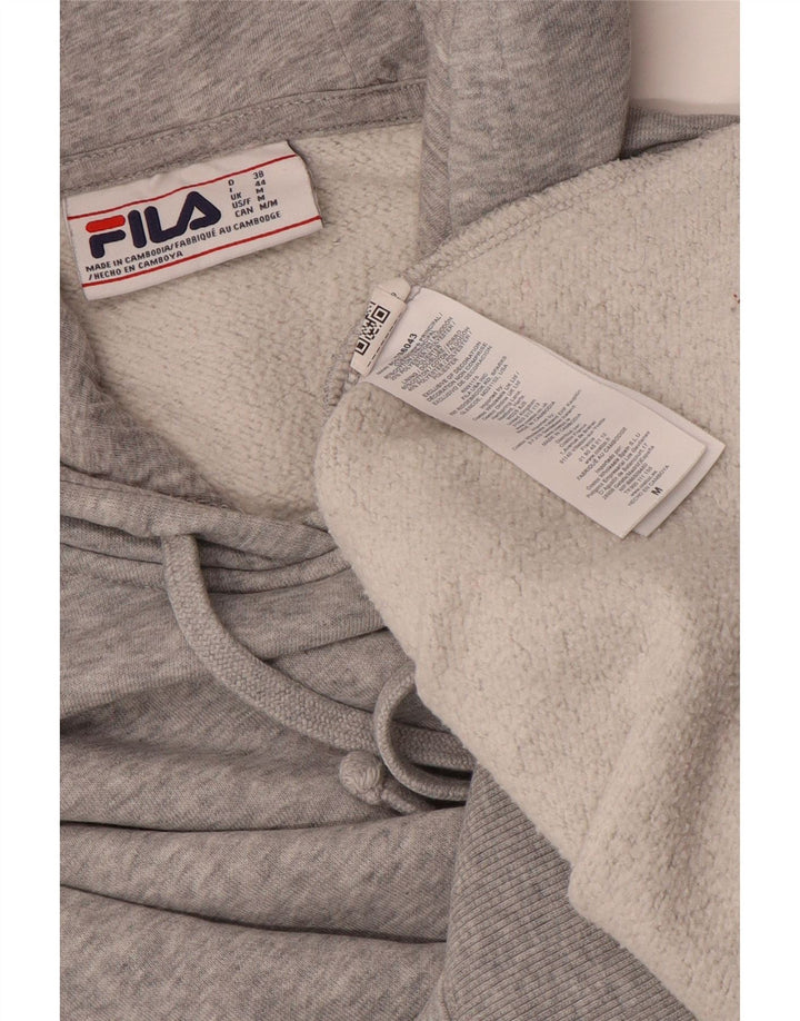 Fila Mens Hoodie Jumper Medium Grey Flecked Cotton