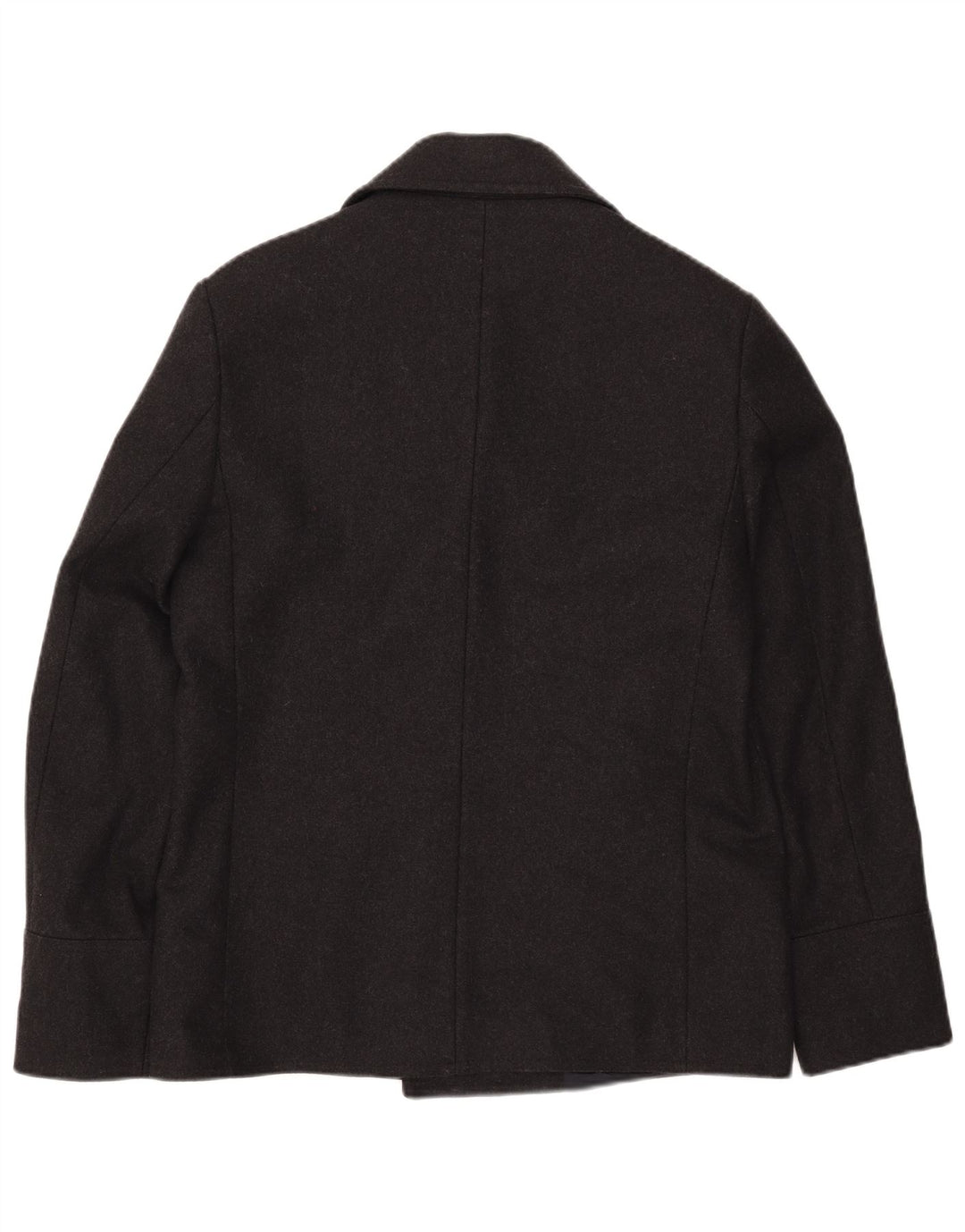 Sisley Mens Pea Coat IT 50 Large Black Wool