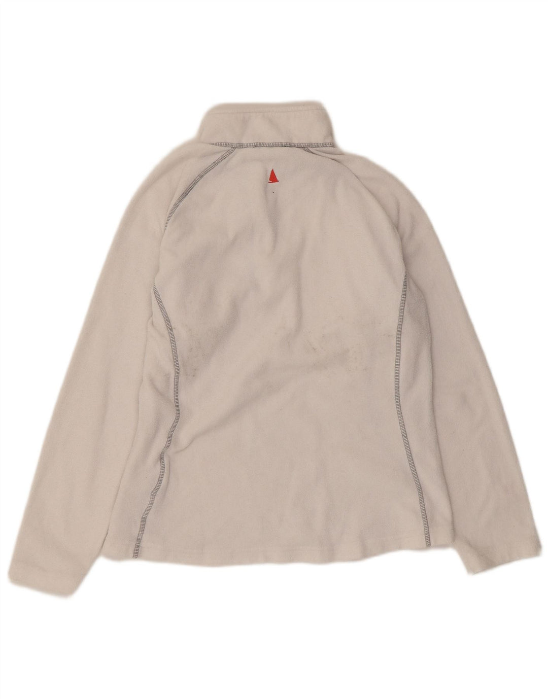 Musto Womens Zip Neck Fleece Jumper UK 14 Large White Polyester