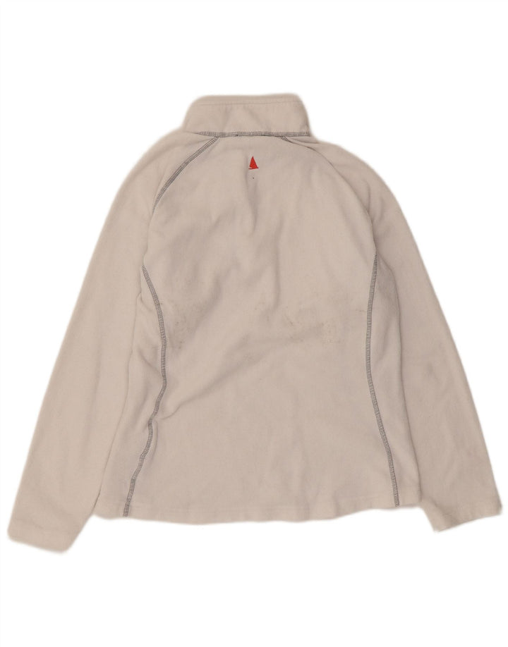 Musto Womens Zip Neck Fleece Jumper UK 14 Large White Polyester