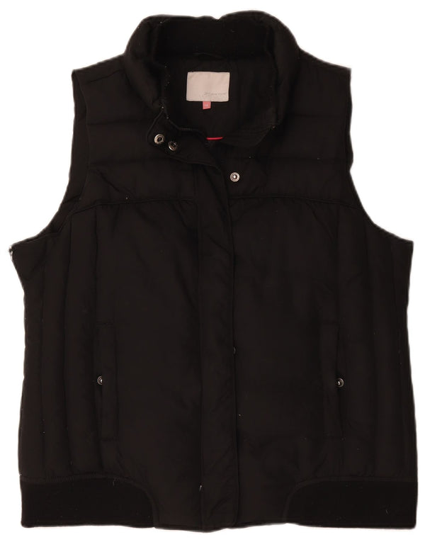 Gilet căptușit pentru femei John Lewis UK 16, mare, negru, poliester