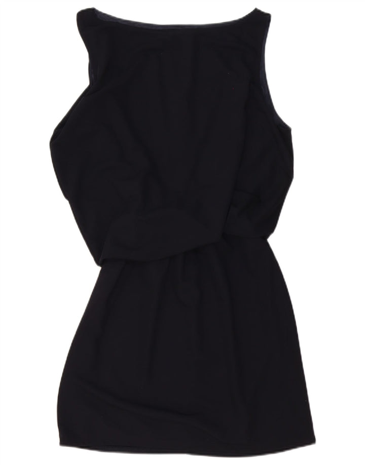 Zara Robe fourreau sans manches pour femme UK 44 Bleu marine moyen