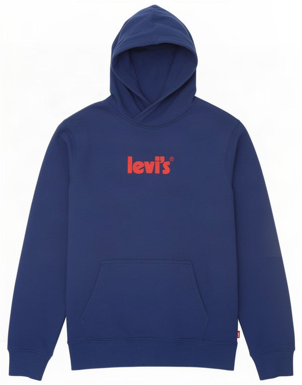 Levi's Boys grafikus kapucnis pulóver 13-14 éves XL sötétkék pamut