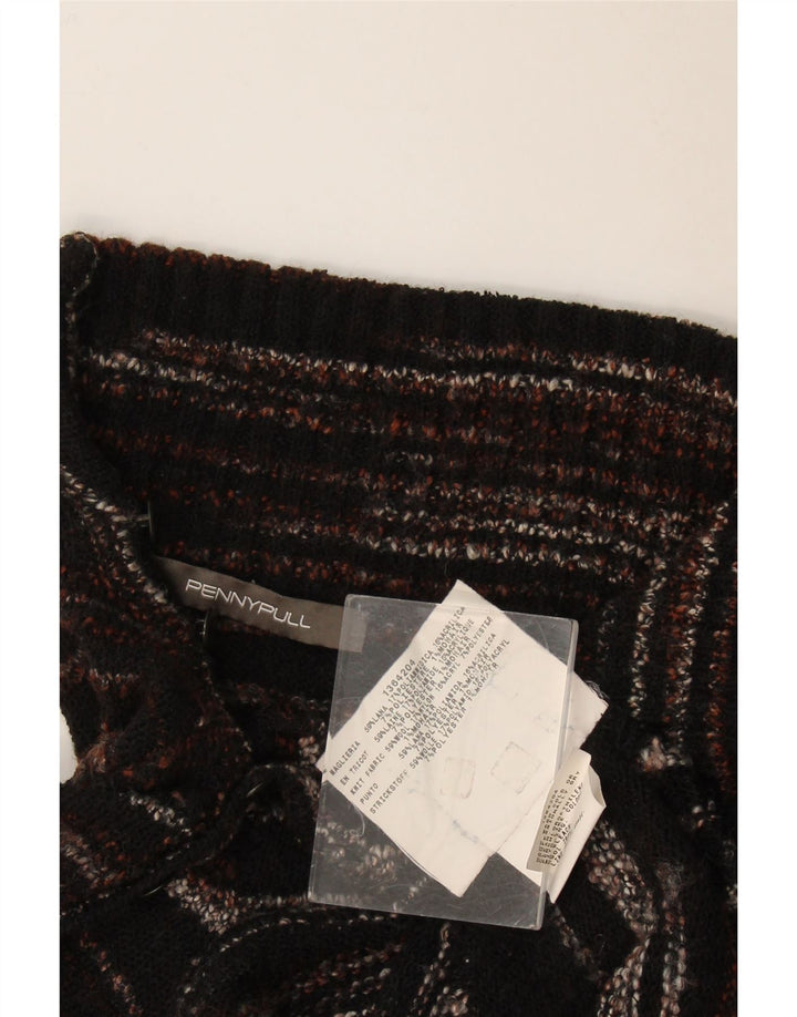 Penny Pull Damen-Pullover mit Schalkragen, Gr. 8, klein, braun gefleckte Wolle