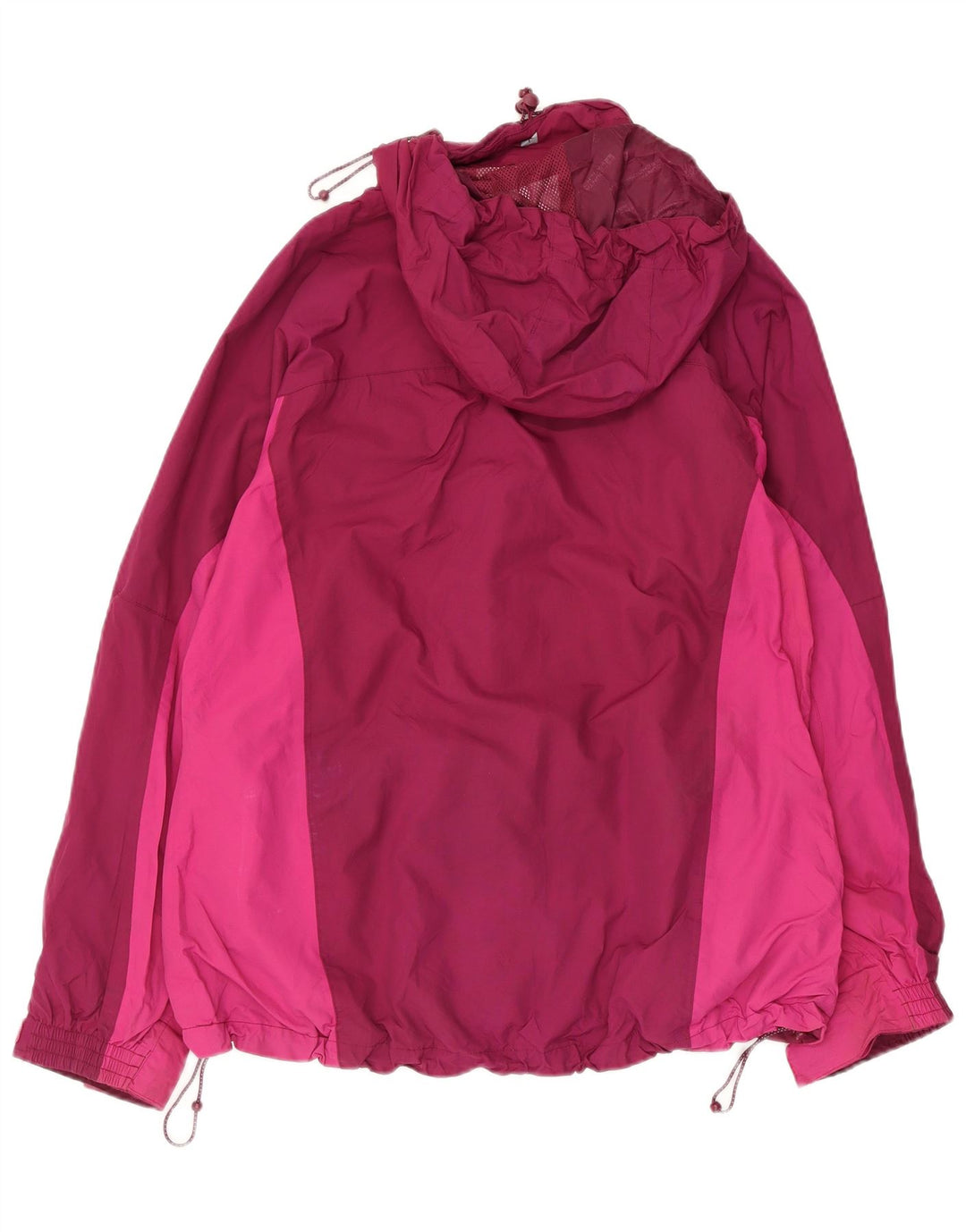 Mountain Warehouse Womens Hooded Rain Jacket UK 14 Large Pink Colourblock