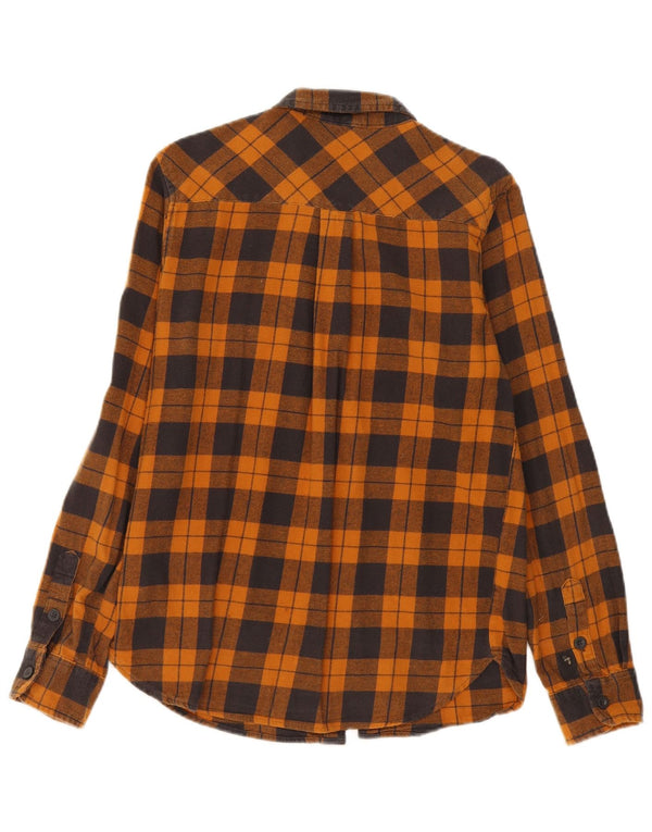 Mountain Warehouse Mens Flannel Shirt Medium Orange Check Cotton