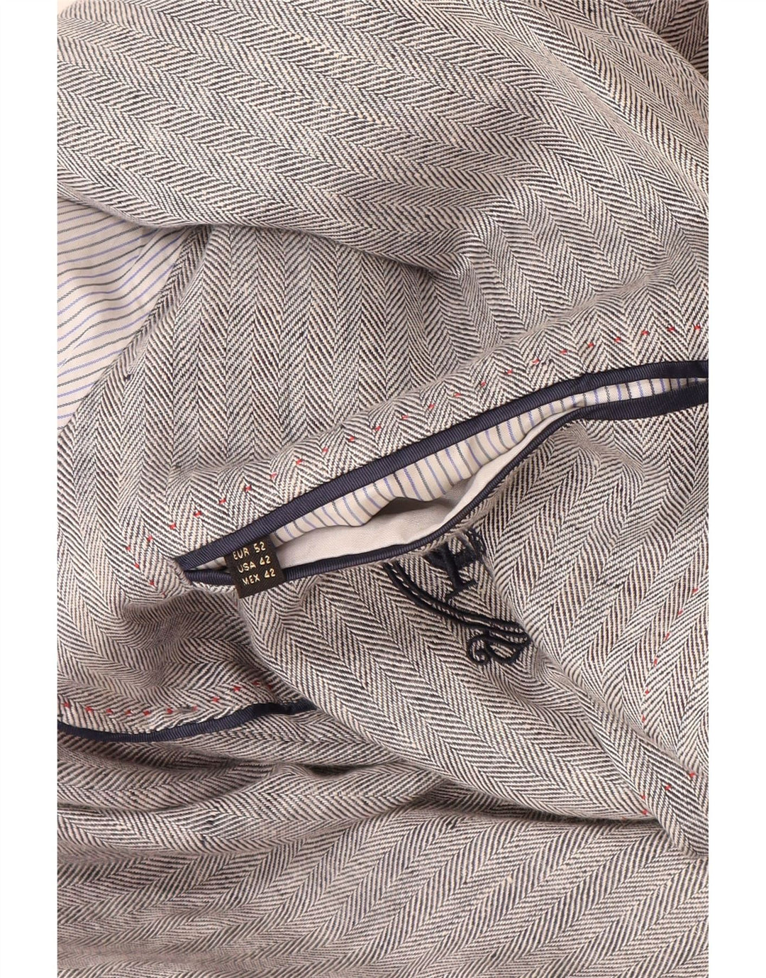 Massimo Dutti Herre 2-knaps blazerjakke EU 52 Stor grå sildeben