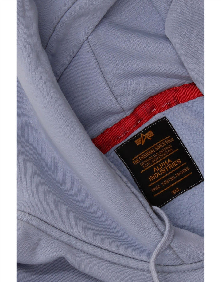 Alpha Industries Mens Hoodie Jumper 3XL Blue