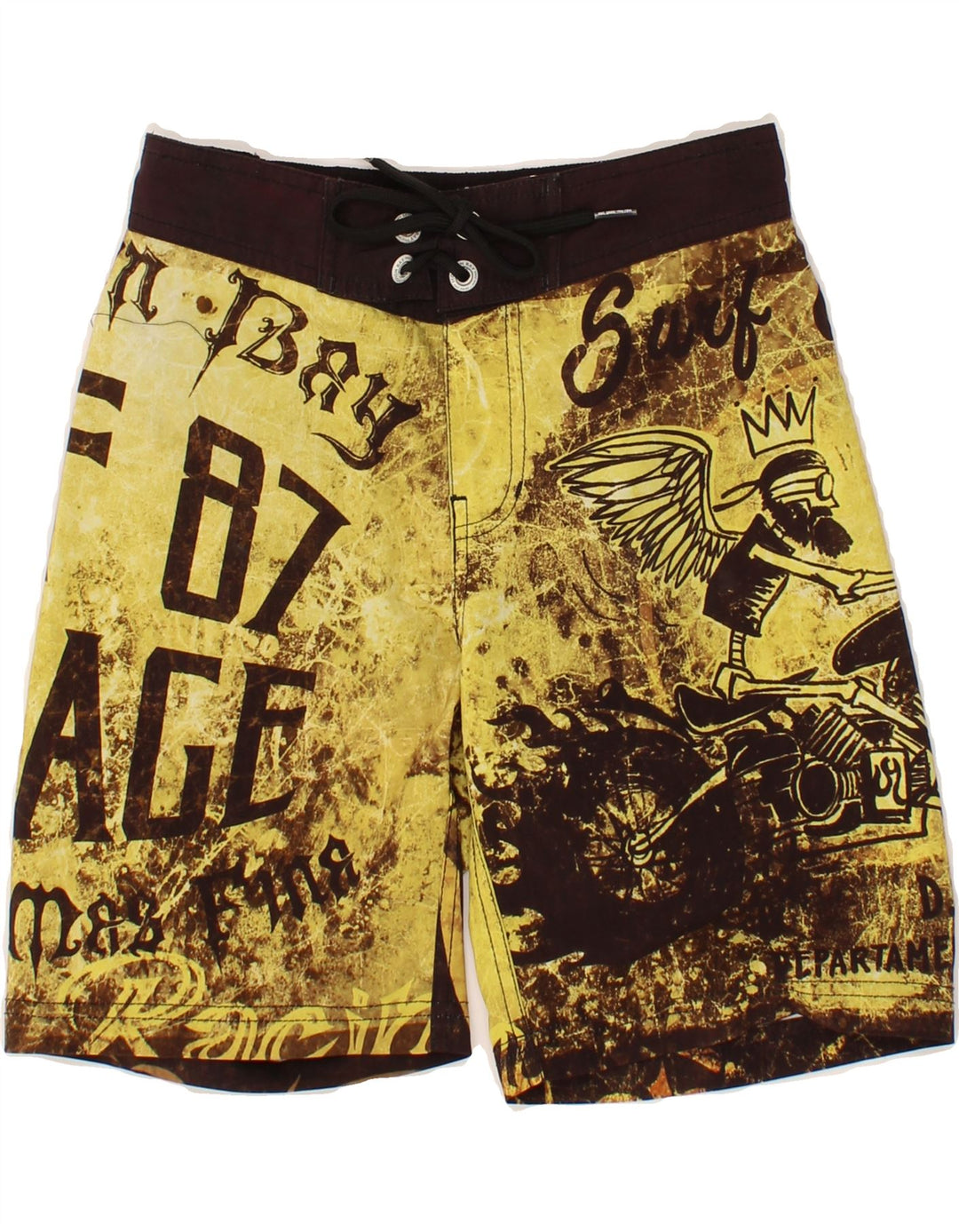 SCORPION BAY Boys Graphic Swimming Shorts 6-7 Years Medium  Yellow Vintage Scorpion Bay and Second-Hand Scorpion Bay from Messina Hembry 