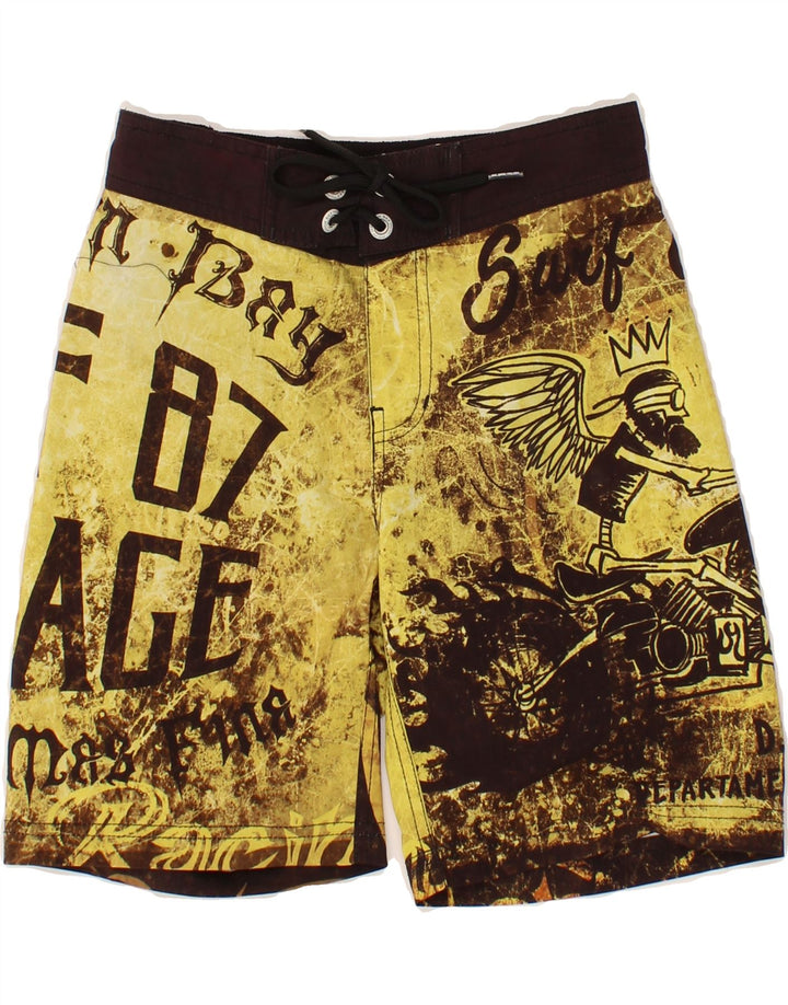 SCORPION BAY Boys Graphic Swimming Shorts 6-7 Years Medium  Yellow Vintage Scorpion Bay and Second-Hand Scorpion Bay from Messina Hembry 