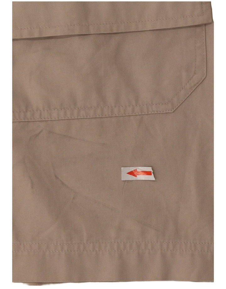 Vintage Mens Cargo Shorts Medium W32 Beige Cotton