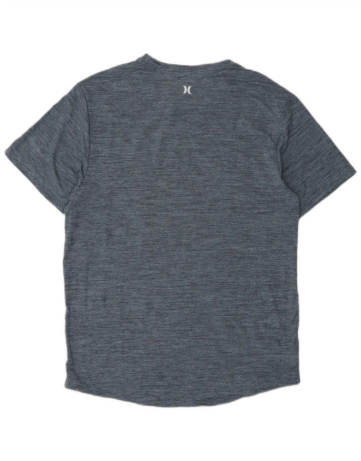 Camiseta masculina Hurley com estampa gráfica, poliéster manchado azul marinho médio