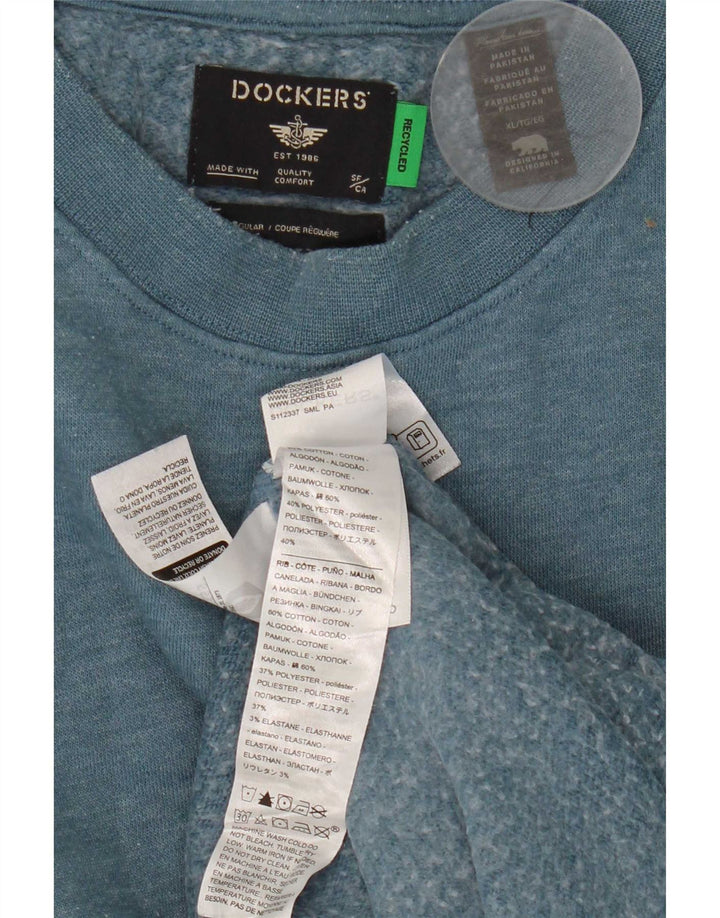 Dockers Mens Sweatshirt Jumper XL Blue Cotton