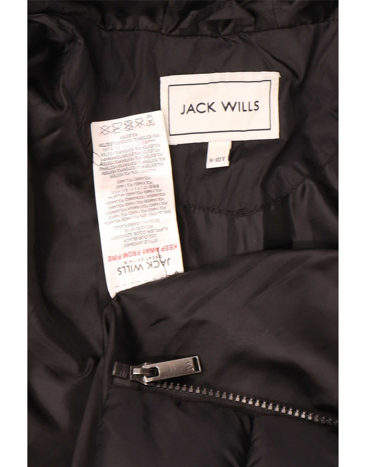 Jack Wills Chaqueta acolchada con capucha para niño 9-10 años Poliamida negro
