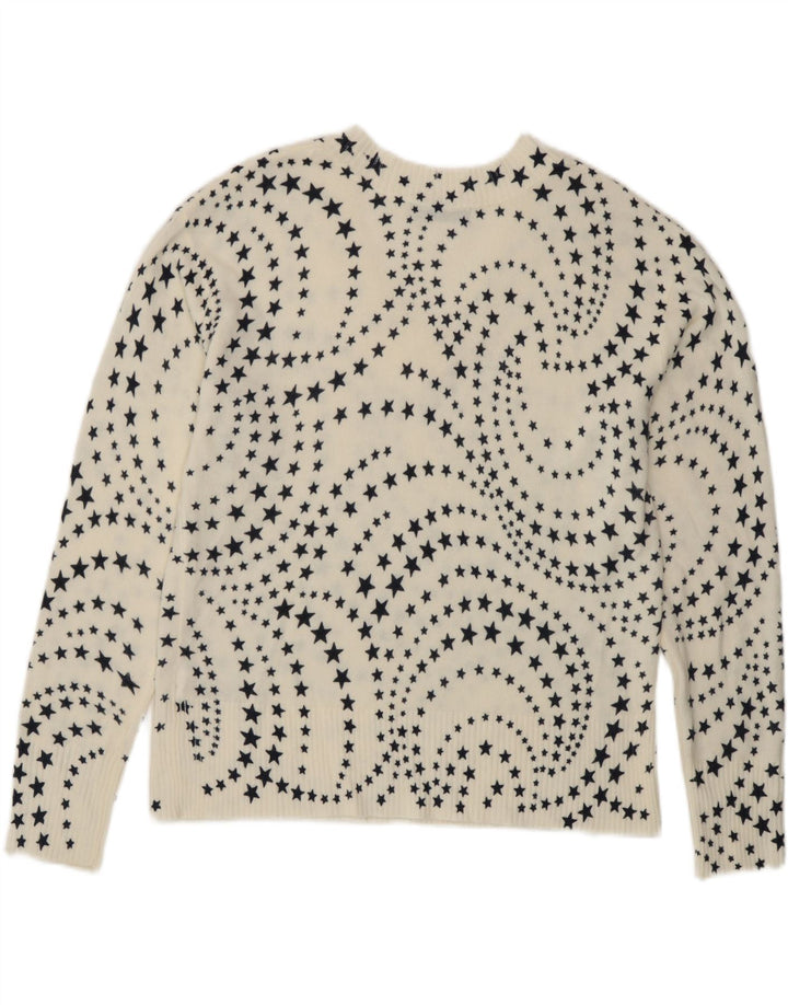Marks & Spencer Dame V-hals sweater UK 14 Large White
