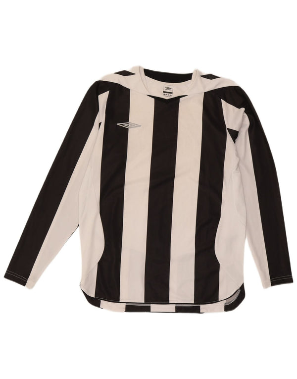 Umbro Herre Top Langærmet Medium Hvid Stribet Polyester