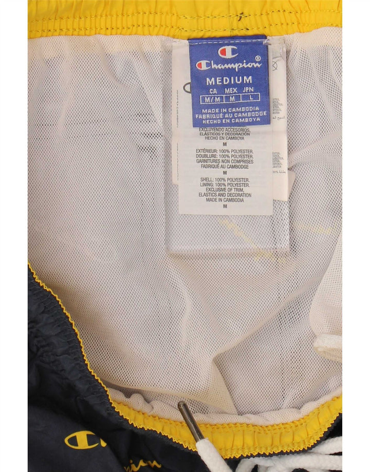 Shorts de natação masculino Champion Graphic azul marinho médio poliéster