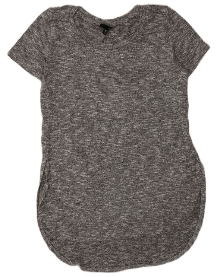 MOSSIMO Womens T-Shirt Dress UK 14 Medium Grey Flecked Rayon