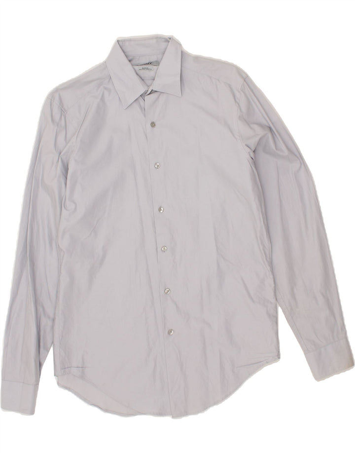 DKNY Mens Slim Fit Shirt Size 15 Medium Blue Cotton Vintage Dkny and Second-Hand Dkny from Messina Hembry 