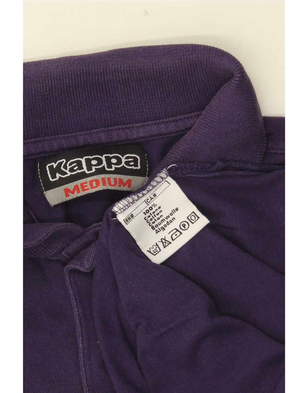 Kappa Mens Polo Shirt Medium Navy Blue Cotton