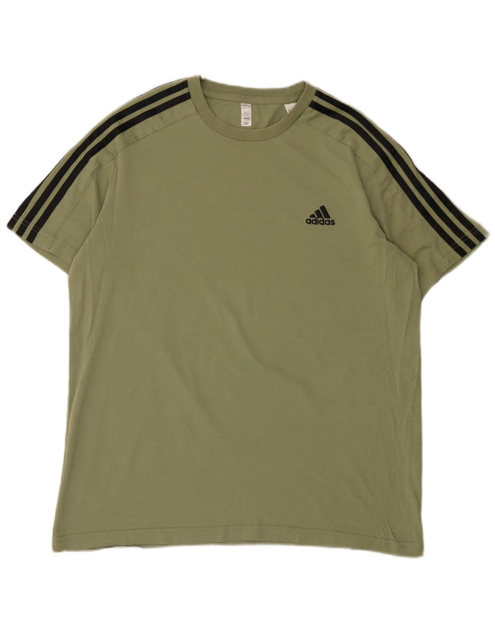 Adidas Herre T-Shirt Top Stor Khaki