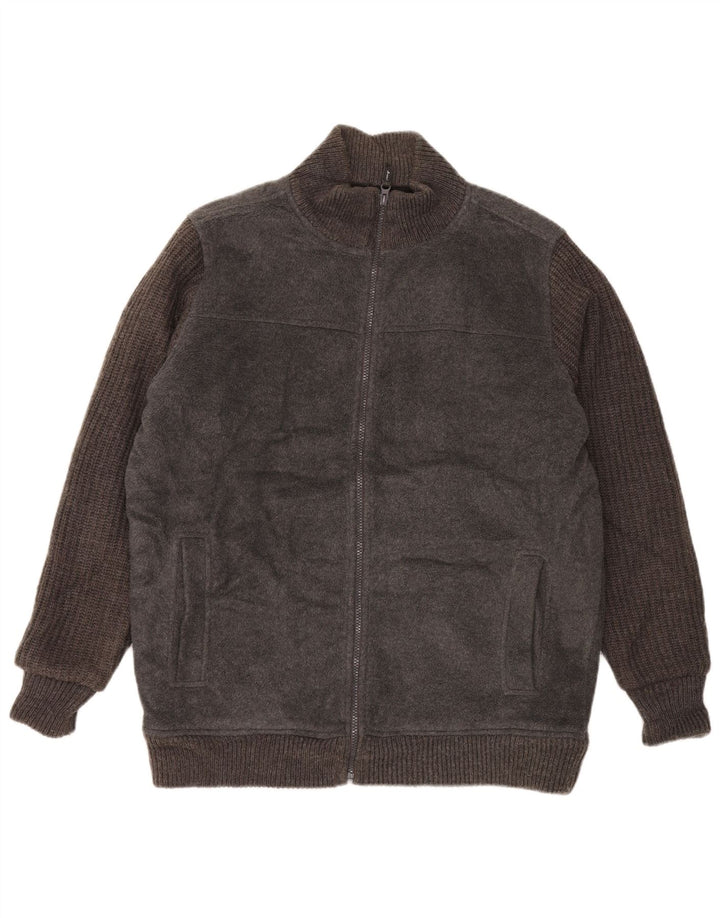 James Pringle Mens Zip Regular Fit Fleece Jacket UK 38 Medium Grey