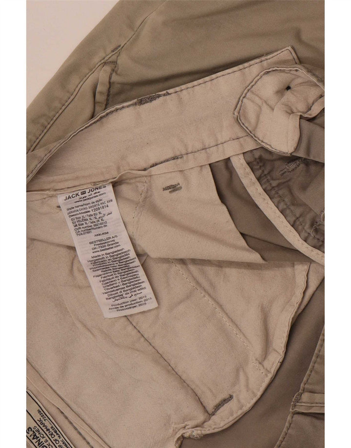 Pantaloncini chino vestibilità regolare da uomo Jack & Jones grandi W36 in cotone grigio