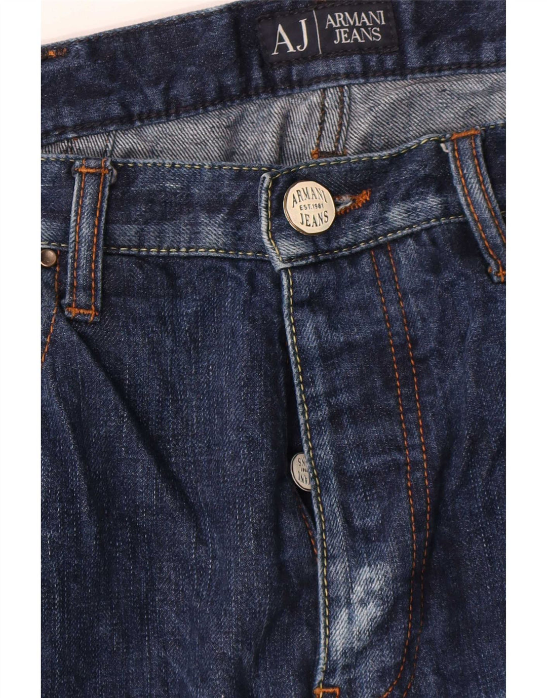 Jeans dritti da uomo Armani W32 L35 Blu Navy