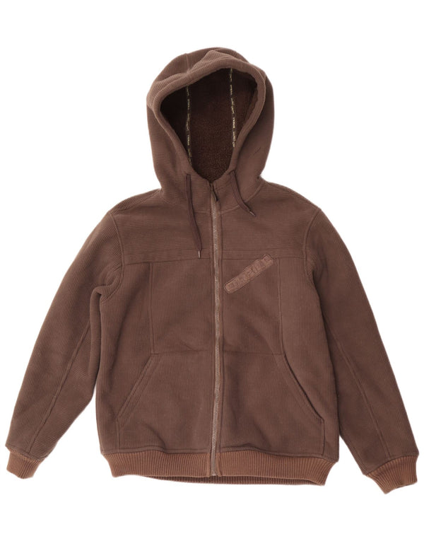O'Neill Mens Graphic Hoodie Jumper Large Brown Polyester