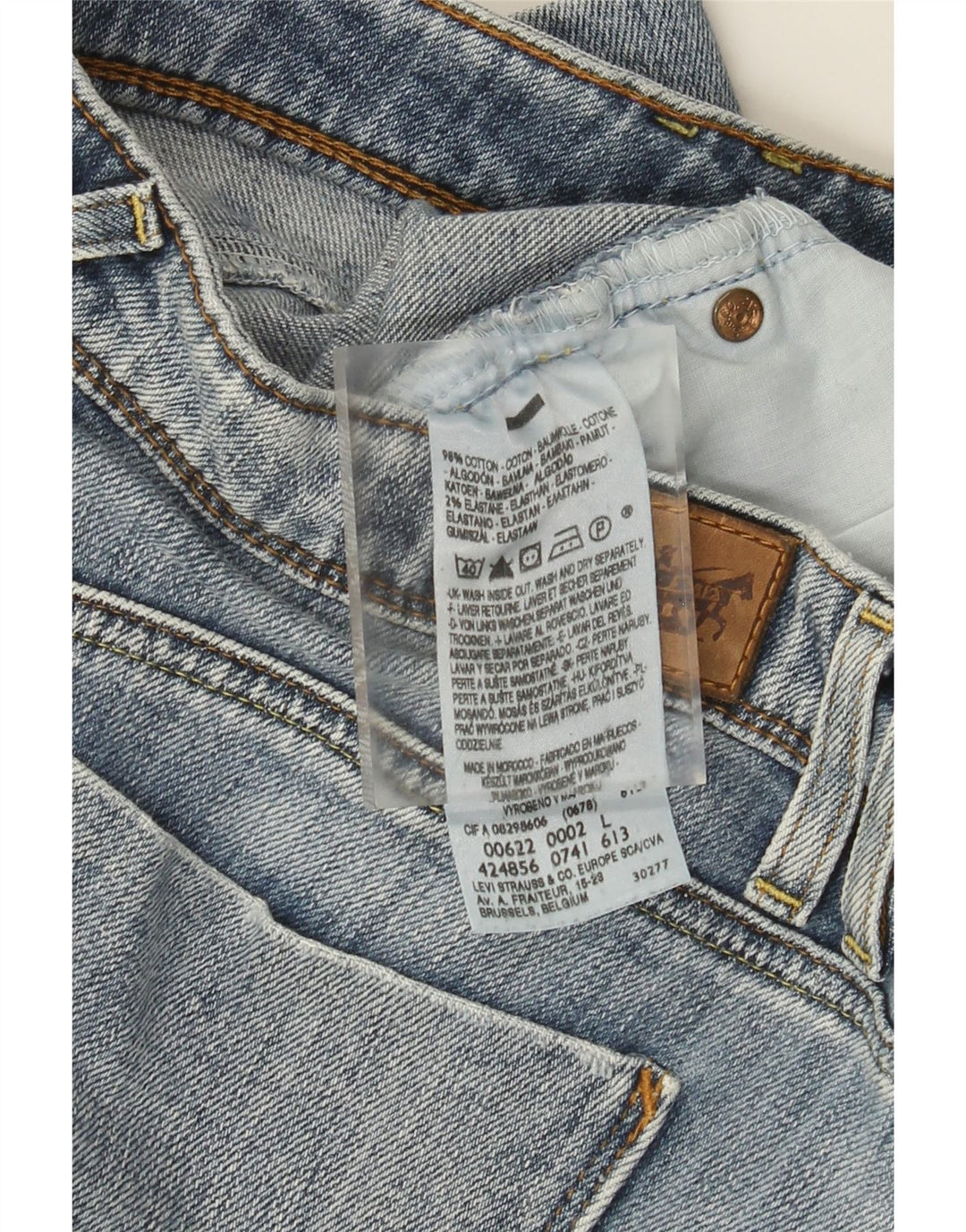 LEVI'S Womens Mini Denim Skirt Large W34  Blue Cotton